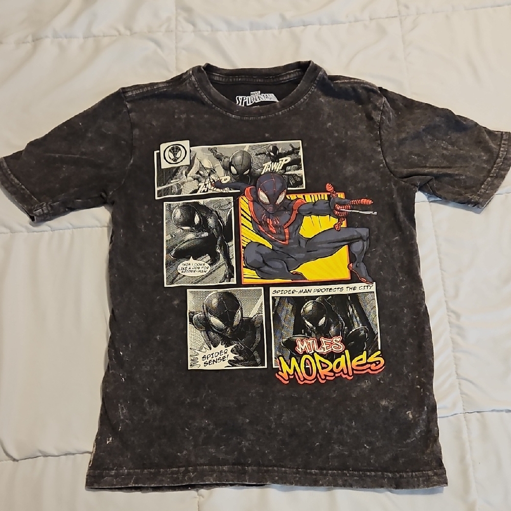 Marvel Miles Morales Comic Kids Tee - Black